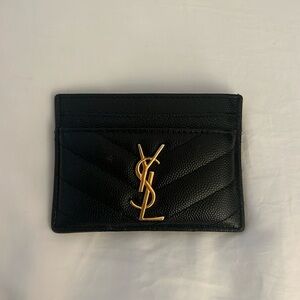 YSL Black and Gold wallet cardholder-Lightly used-great condition